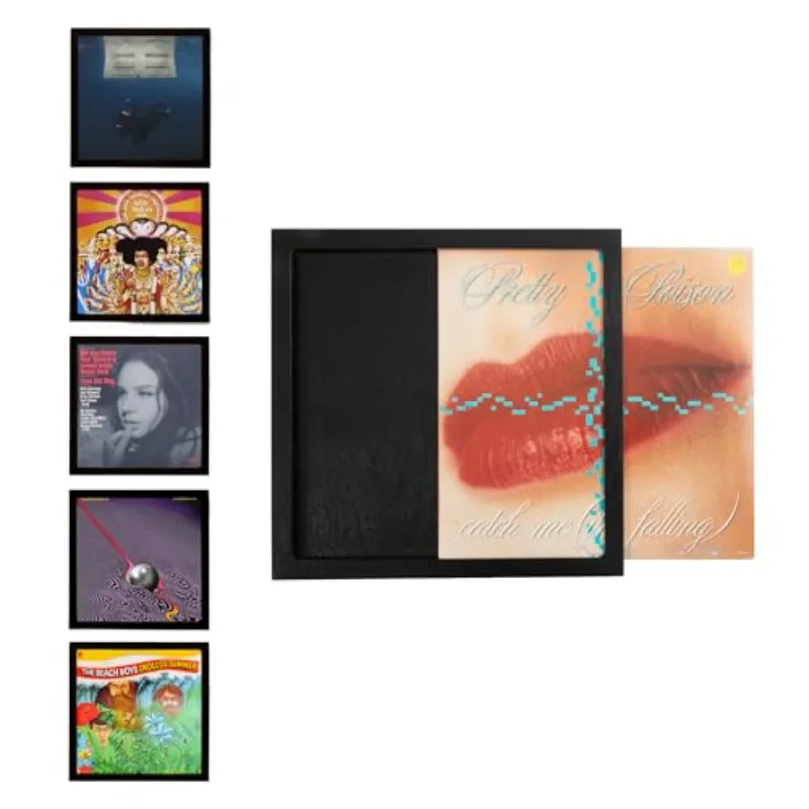Removable Vinyl Record Display Frame - 6 Pack Wood Record Album Frame for Wall - Easily Slide your Album Artwork Sleeves In and
Removable Vinyl Record Display Frame - 6 Pack Wood Record Album Frame for Wall - Easily Slide your Album Artwork Sleeves In and