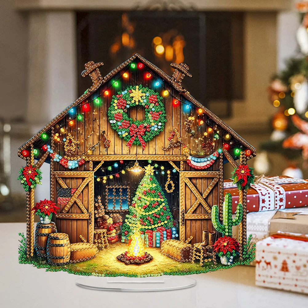 Xmas Scene DIY 2D Flat Acrylic Desktop Diamond Art Kits with Special Shaped Brighten Rhinestones Single Side 24*22cm
Xmas Scene DIY 2D Flat Acrylic Desktop Diamond Art Kits with Special Shaped Brighten Rhinestones Single Side 24*22cm