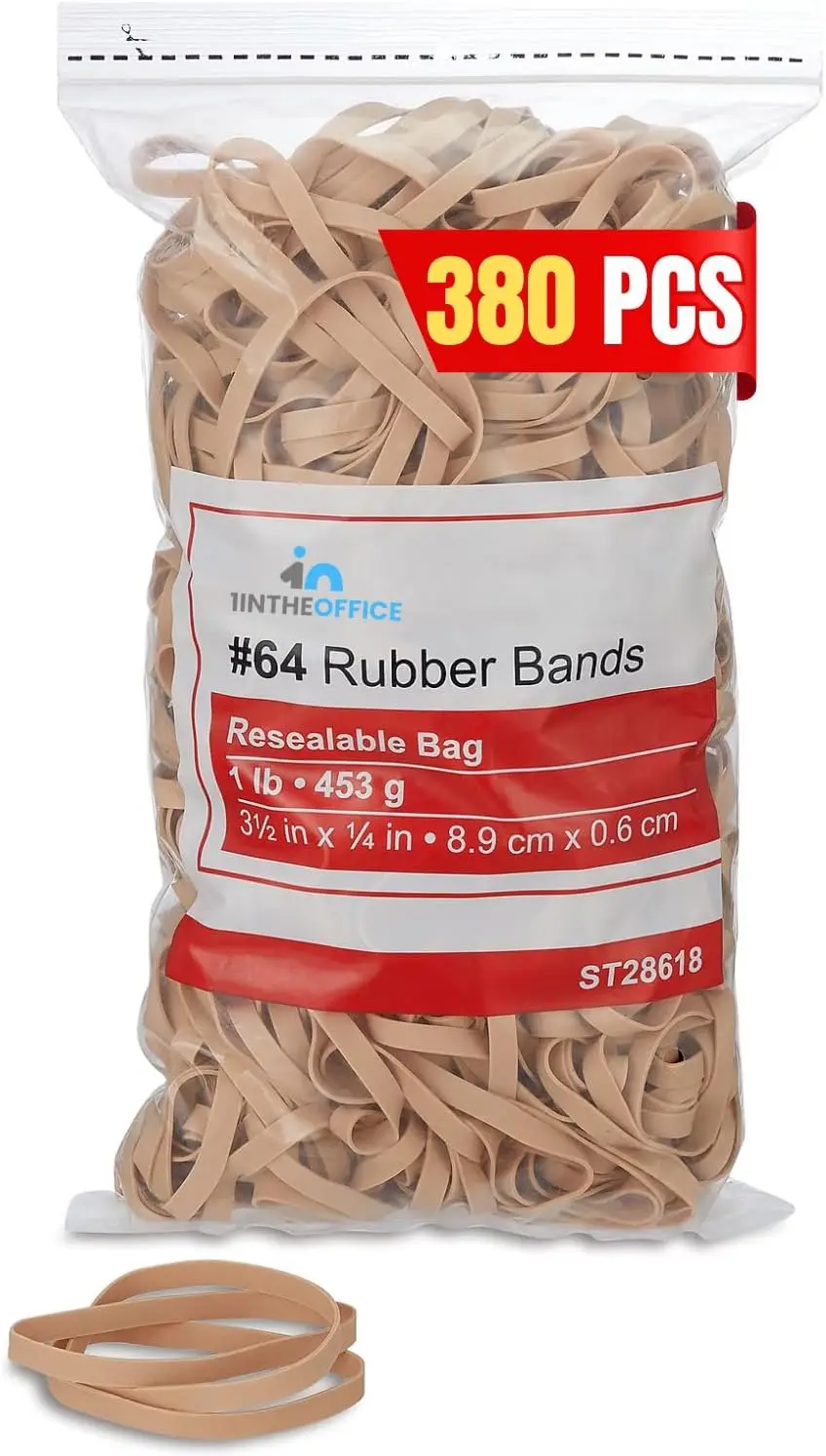 Heavy Duty Rubber Bands Size 64, 380 Pack for Office Organization and Mailing
Heavy Duty Rubber Bands Size 64, 380 Pack for Office Organization and Mailing