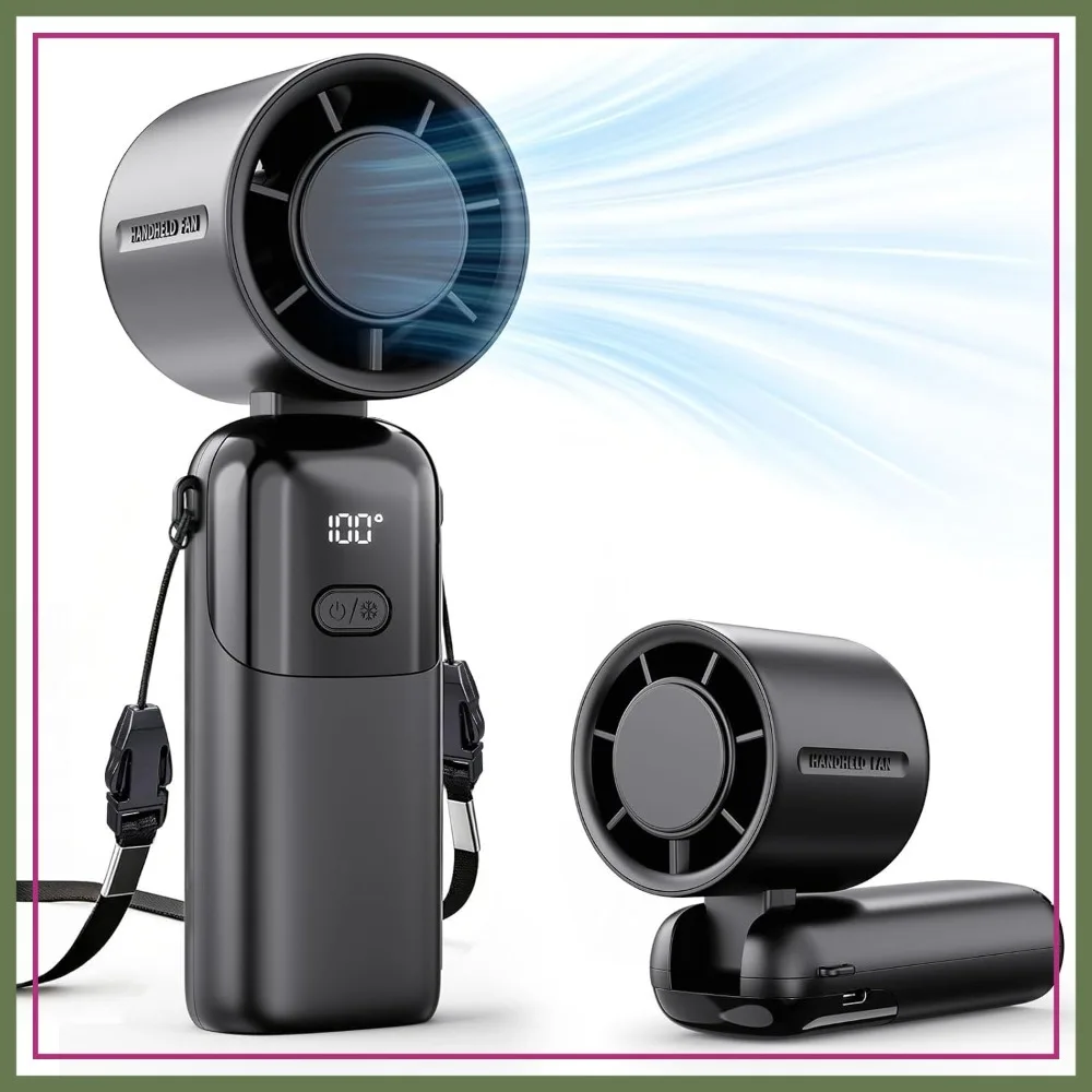 5000mAh Rechargeable Mini Fan, Stepless Speeds 1-100, 12H Runtime, LED Display, Turbo Airflow, Portable Handheld Fan for Travel
5000mAh Rechargeable Mini Fan, Stepless Speeds 1-100, 12H Runtime, LED Display, Turbo Airflow, Portable Handheld Fan for Travel