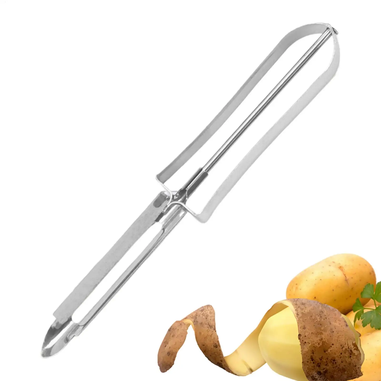 Stainless Steel flat-bladed Peeler Household stainless steel peeler Swivel Cucumber Fruit Hand Peeler Multifunction Kitchen Tool
Stainless Steel flat-bladed Peeler Household stainless steel peeler Swivel Cucumber Fruit Hand Peeler Multifunction Kitchen Tool