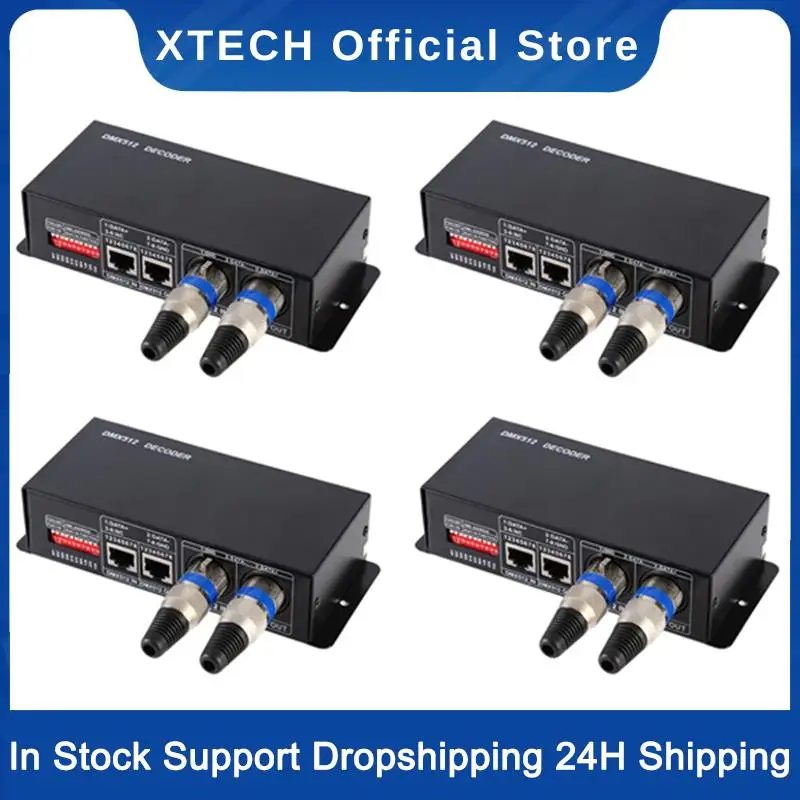 XTECH 4X 3CH DC12-24V RGBW DMX 512 Decoder LED Controller RGB LED DMX512 Decoder, DMX512-3CH
XTECH 4X 3CH DC12-24V RGBW DMX 512 Decoder LED Controller RGB LED DMX512 Decoder, DMX512-3CH