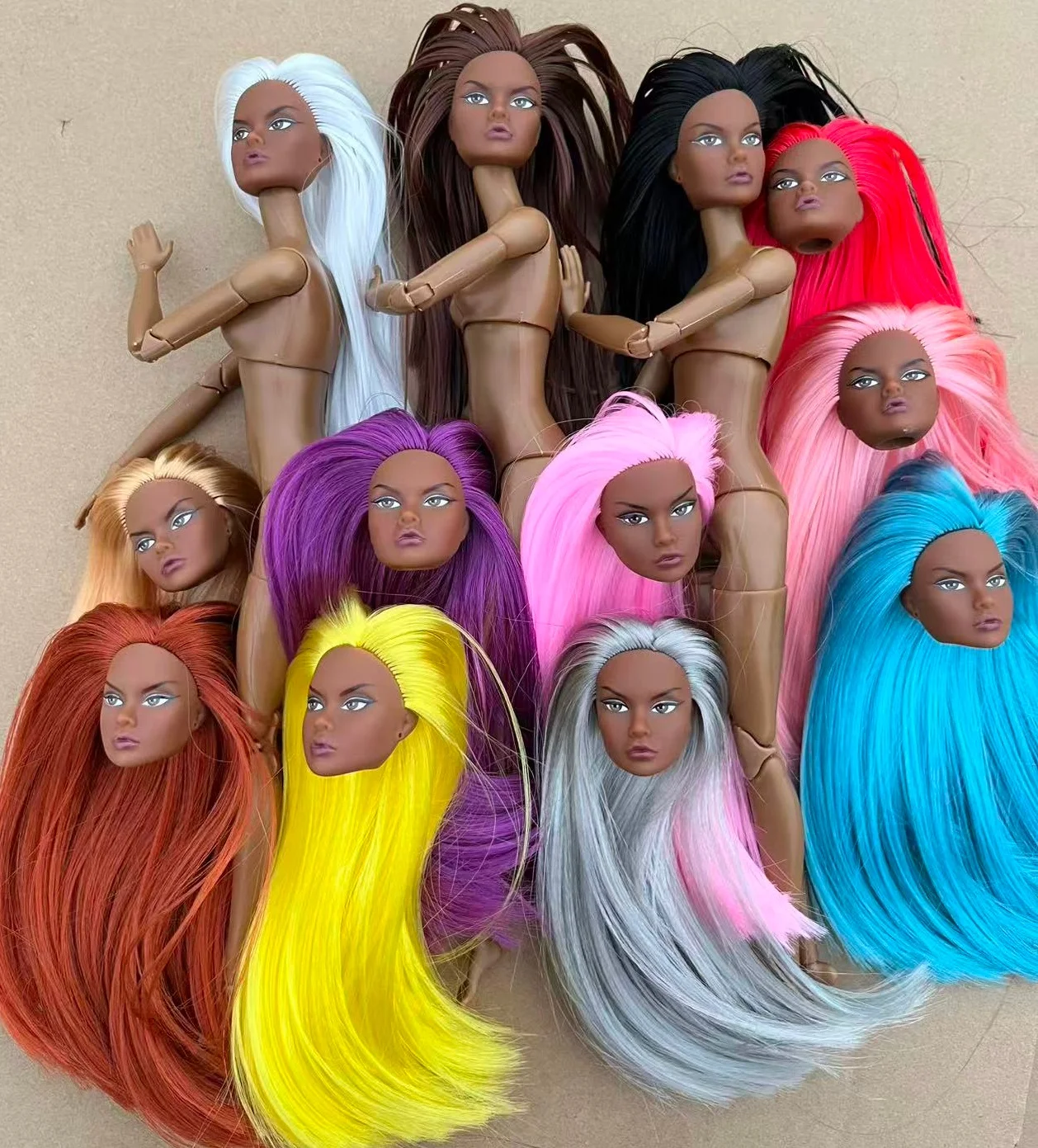 Poppy 1/6 Female Doll Head with Coffee Skin And Candy Color Hair Collectible Figure DIY Makeup Practice Doll Parts Accessory
Poppy 1/6 Female Doll Head with Coffee Skin And Candy Color Hair Collectible Figure DIY Makeup Practice Doll Parts Accessory