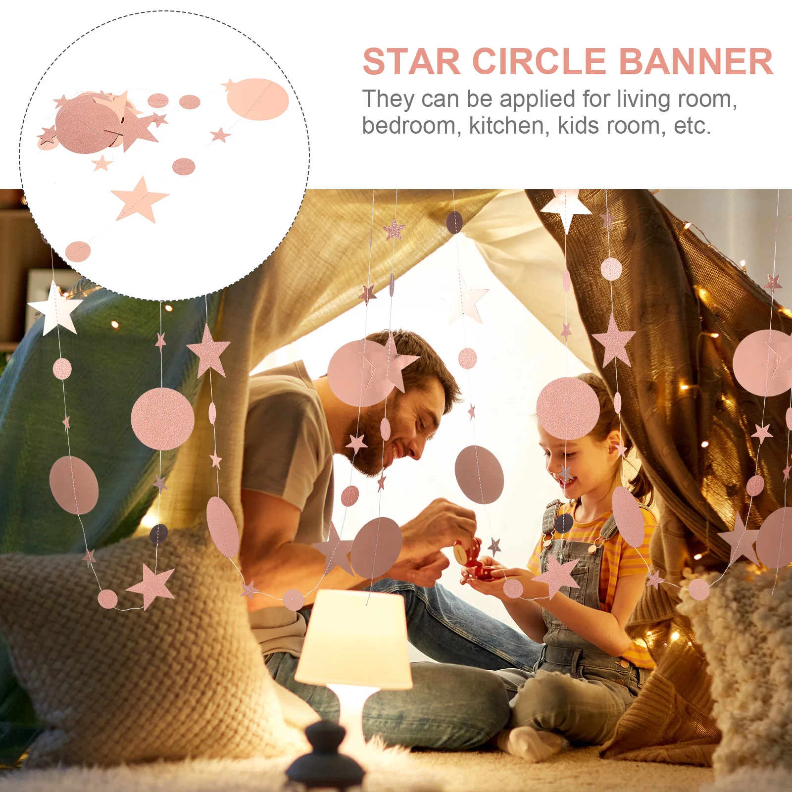2Pcs Star Circle Bunting Streamer Party Favor Decoration Bridal Garland Supplies Party Favor Hanging Star Circle Garland
2Pcs Star Circle Bunting Streamer Party Favor Decoration Bridal Garland Supplies Party Favor Hanging Star Circle Garland