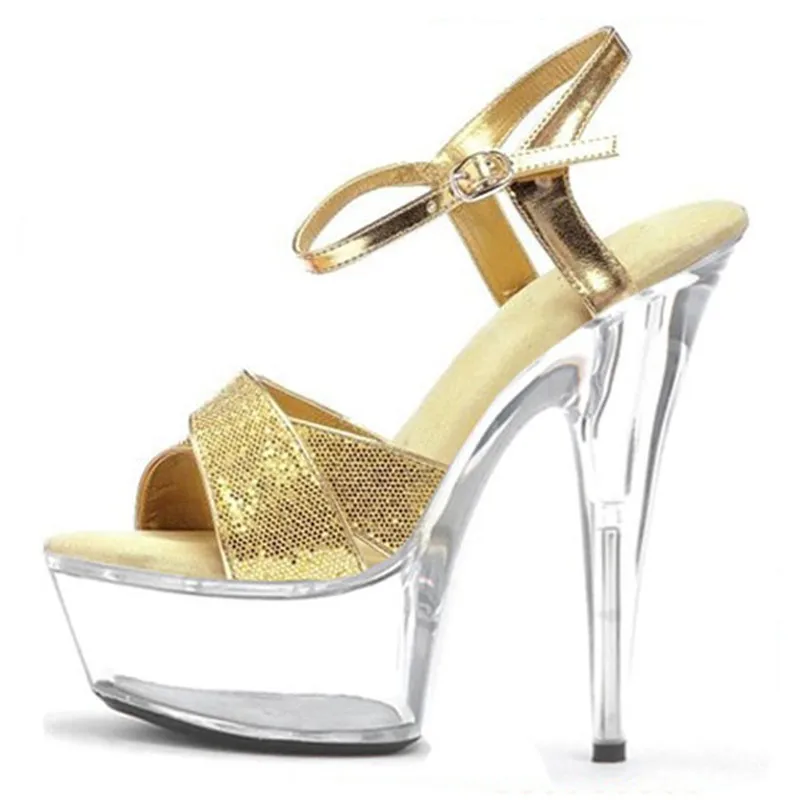 Star's favorite sequined vamp / 15 cm super-high heels/sexy custom crystal soled stage sandals
Star's favorite sequined vamp / 15 cm super-high heels/sexy custom crystal soled stage sandals