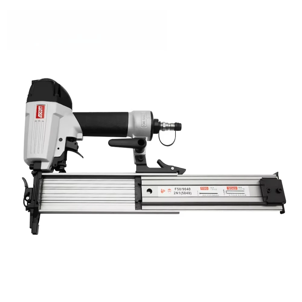 Высокопроизводительный пневматический компактный прямой гвоздезабиватель/степлер 2-в-1 F5040 для обивки с гвоздями 18GA F50 и скобами 9040
Высокопроизводительный пневматический компактный прямой гвоздезабиватель/степлер 2-в-1 F5040 для обивки с гвоздями 18GA F50 и скобами 9040