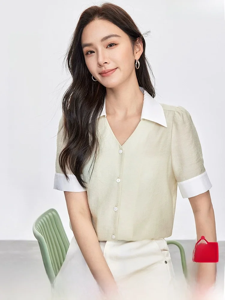 Style Shirt with Wool Lenzing Bubble Sleeve Splicing Design Crumpled Commute Fashion Women's Polyester Blend Shirt
Style Shirt with Wool Lenzing Bubble Sleeve Splicing Design Crumpled Commute Fashion Women's Polyester Blend Shirt