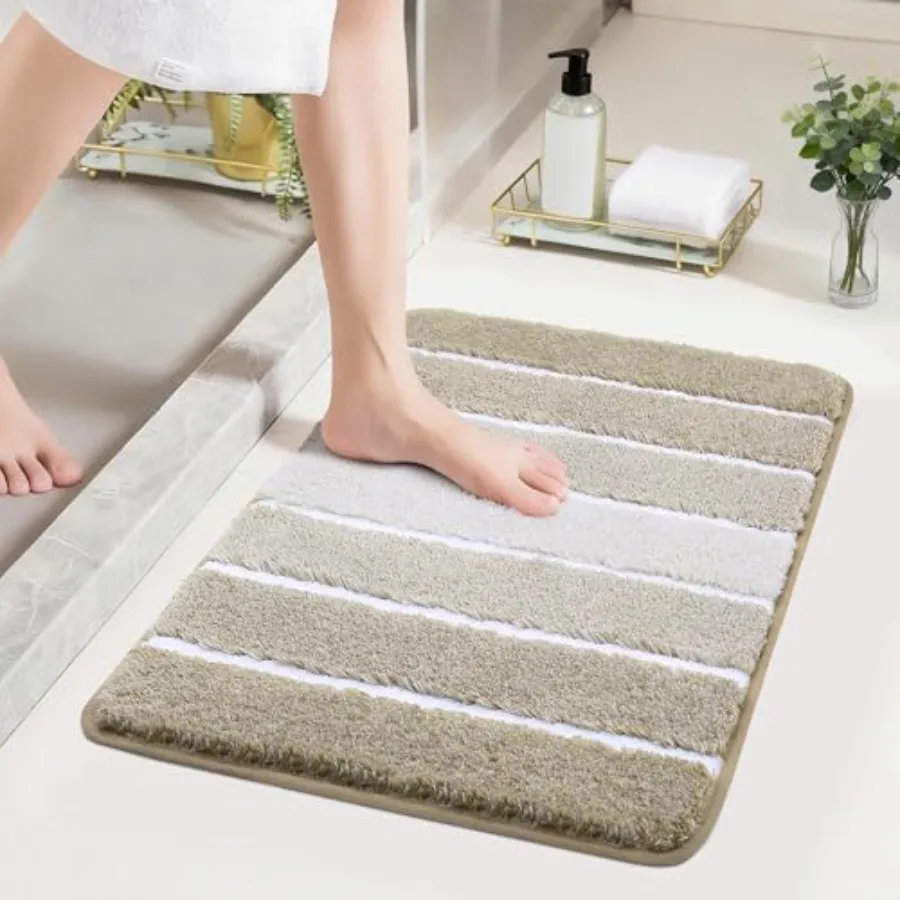 Bathroom Rugs 24 x 17, Ultra Soft Absorbent Bath Mat, Non-Slip TPR Backing Stays in Place, Machine Washable Shaggy Rug for Bath
Bathroom Rugs 24 x 17, Ultra Soft Absorbent Bath Mat, Non-Slip TPR Backing Stays in Place, Machine Washable Shaggy Rug for Bath