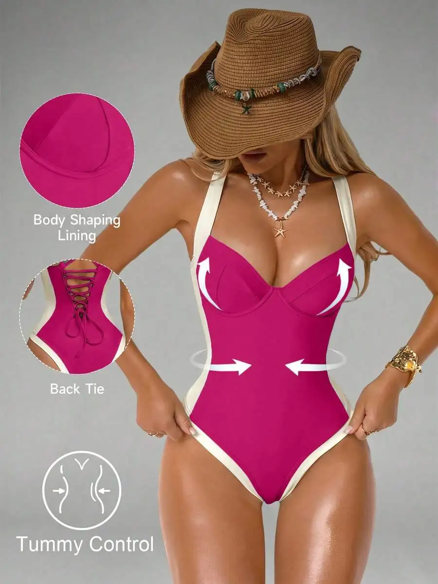 Womens Tummy Control One-Piece Swimsuit With Side Splice Push Up Slimming
Womens Tummy Control One-Piece Swimsuit With Side Splice Push Up Slimming
