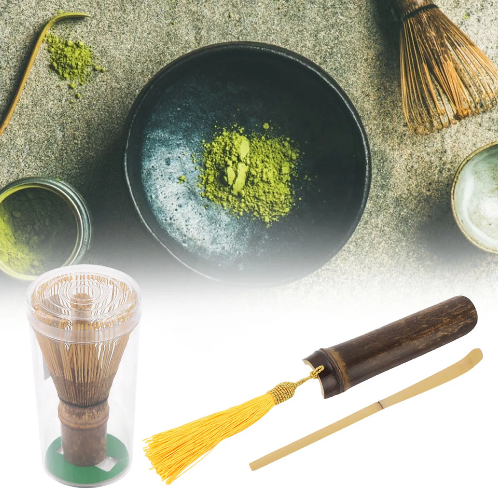 3Pcs Bamboo Matcha Making Set Matcha Tea Whisk Hooked Bamboo Scoop Chashaku Teaspoon
3Pcs Bamboo Matcha Making Set Matcha Tea Whisk Hooked Bamboo Scoop Chashaku Teaspoon