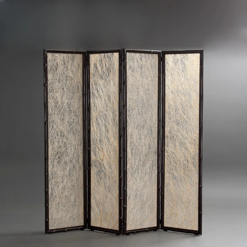 Screen, light luxury removable banana and linen screen partition folding mobile new Chinese shutter 
Screen, light luxury removable banana and linen screen partition folding mobile new Chinese shutter