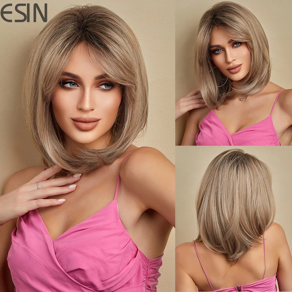 ESIN 2022 Fashion Synthetic Wigs Ombre Dark Root to Blonde Medium Curly Hair Wig for Women Natural Party Cosplay Daily Wearing
ESIN 2022 Fashion Synthetic Wigs Ombre Dark Root to Blonde Medium Curly Hair Wig for Women Natural Party Cosplay Daily Wearing