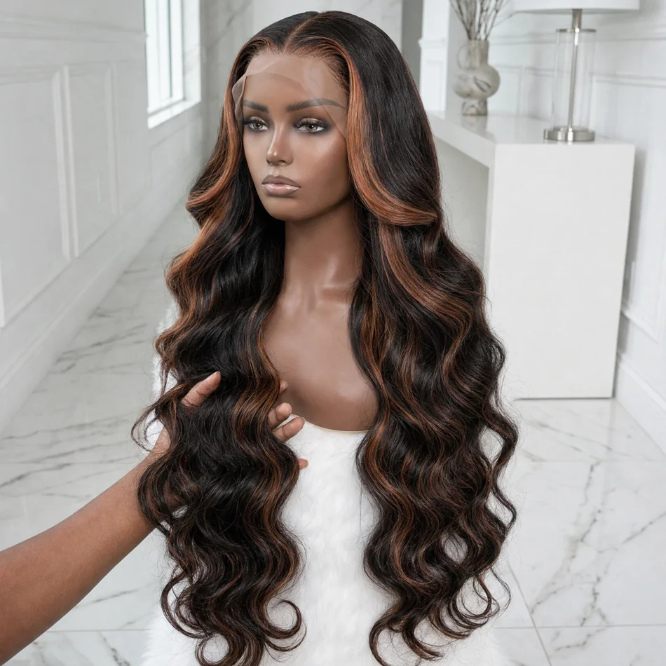 Ombre Highlight Body Wave Lace Front Human Hair Wigs 1b30 Colored Highlight 13x6 HD Lace Frontal Wig Human Hair
Ombre Highlight Body Wave Lace Front Human Hair Wigs 1b30 Colored Highlight 13x6 HD Lace Frontal Wig Human Hair