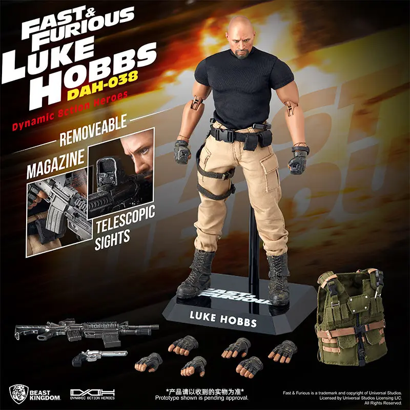 Beast Kingdom Universal Fast and Furious Dwayne Johnson Periphery Soldier Action Doll Model
Beast Kingdom Universal Fast and Furious Dwayne Johnson Periphery Soldier Action Doll Model