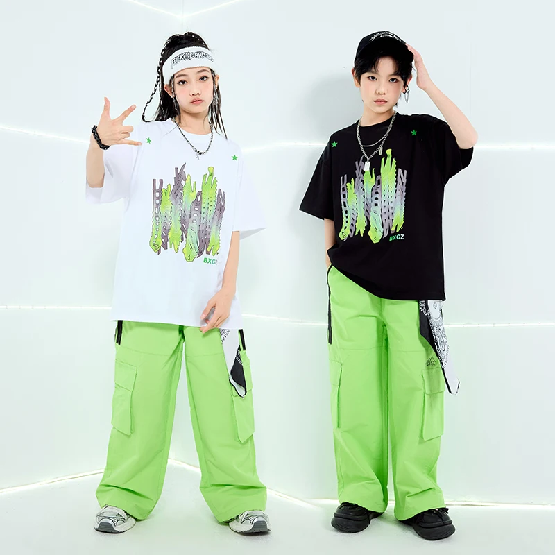 New Summer Girls Loose Short Sleeve T-Shirt Pants Boys Hip Hop Outfits Modern Jazz Dance Costume Teenager Kpop Performance Wear
New Summer Girls Loose Short Sleeve T-Shirt Pants Boys Hip Hop Outfits Modern Jazz Dance Costume Teenager Kpop Performance Wear