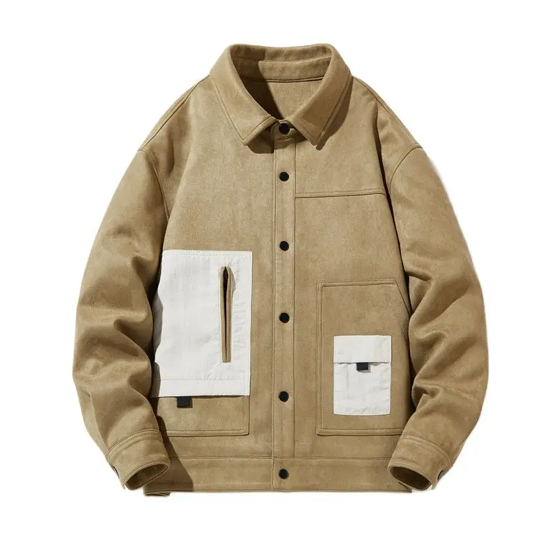 Mens Jackets Men's Spring Autumn Suede Jacket Coats Trendy Fashion Youth Casual Loose Coat Tops Handsome Stitching Jacket Male
Mens Jackets Men's Spring Autumn Suede Jacket Coats Trendy Fashion Youth Casual Loose Coat Tops Handsome Stitching Jacket Male