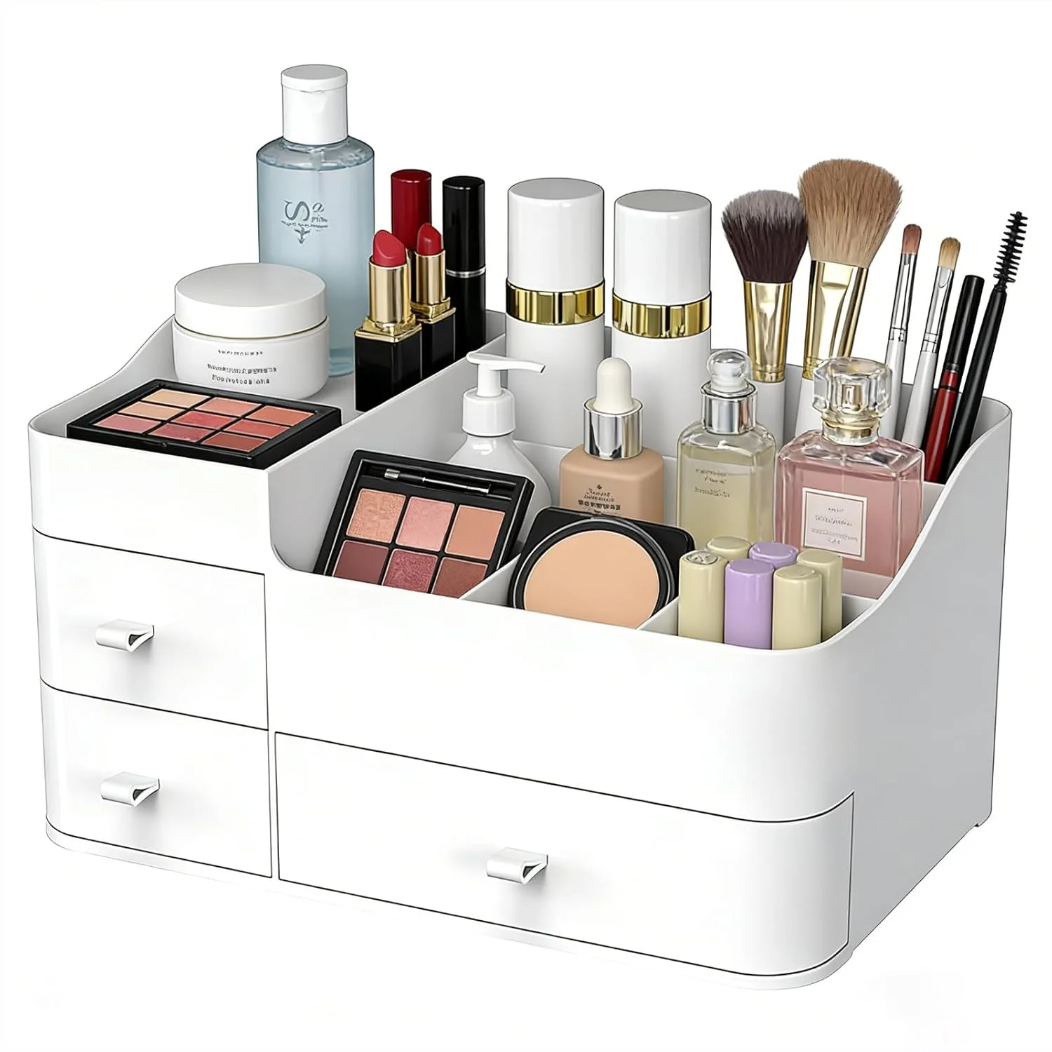 Makeup Organizer with Drawers, Large Capacity Storage for Skincare and Cosmetics, Vanity and Bathroom Countertop
Makeup Organizer with Drawers, Large Capacity Storage for Skincare and Cosmetics, Vanity and Bathroom Countertop