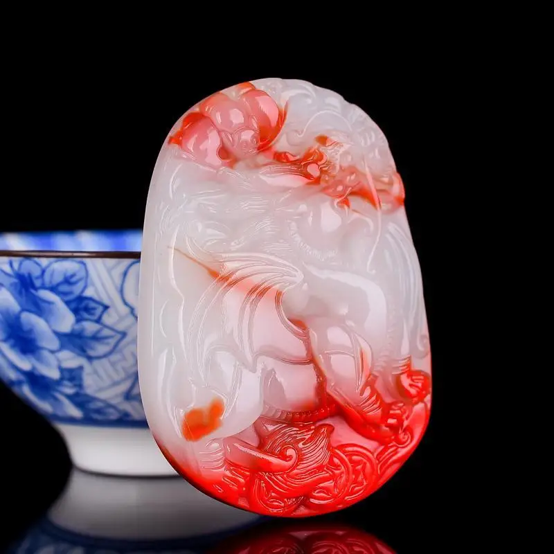 Кулон Qilin из курицы и нефрита, счастливая фотография для мужчин и женщин, красочное Нефритовое ожерелье
Кулон Qilin из курицы и нефрита, счастливая фотография для мужчин и женщин, красочное Нефритовое ожерелье