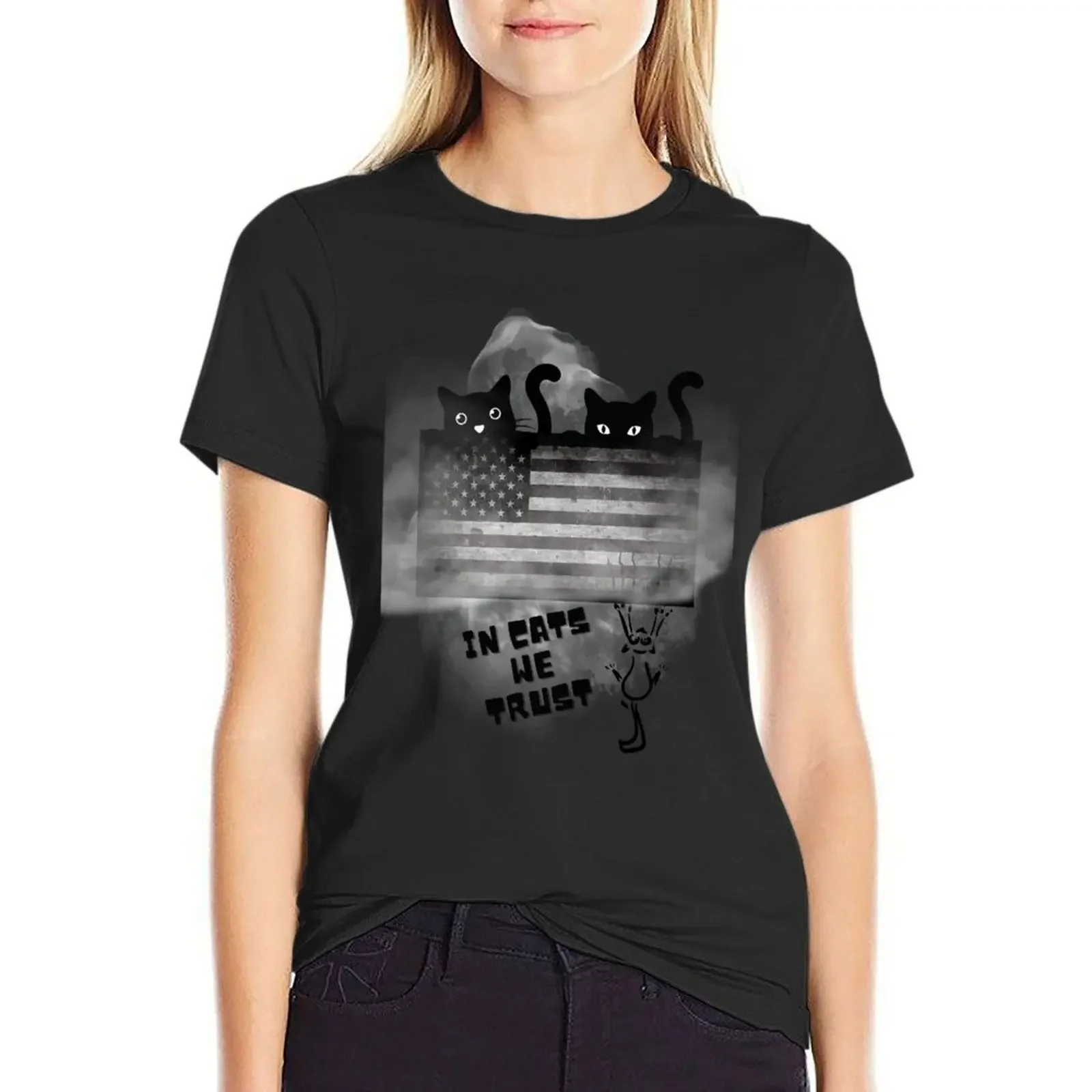 In cats we trust T-Shirt Aesthetic clothing quick drying funnys blacks tops for Women
In cats we trust T-Shirt Aesthetic clothing quick drying funnys blacks tops for Women