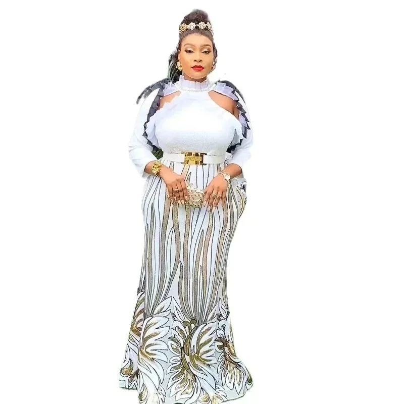 African Evening Dresses for Women Luxury Sequin Gown Elegant Turkey Wedding Party Long Dress Plus Size Ankara Ladies Clothing
African Evening Dresses for Women Luxury Sequin Gown Elegant Turkey Wedding Party Long Dress Plus Size Ankara Ladies Clothing