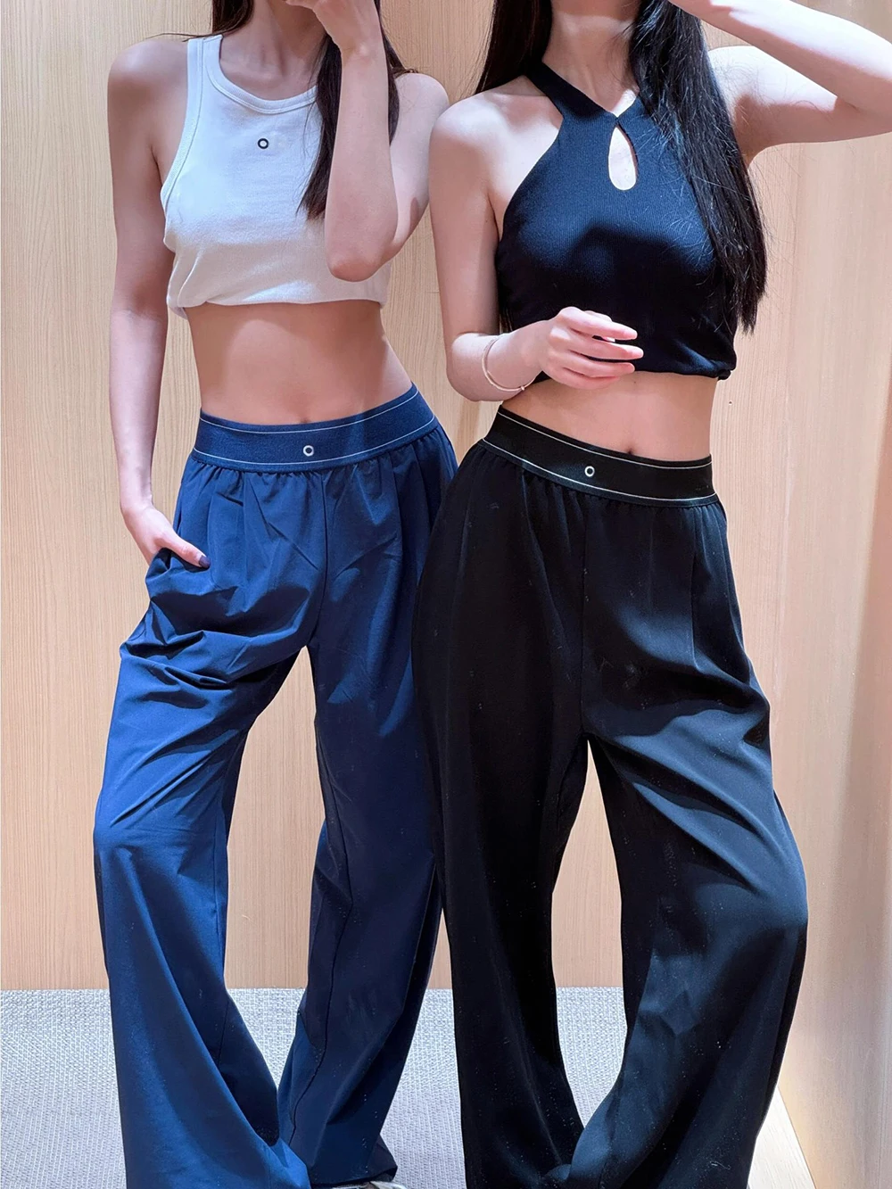 Women's Straight Pants Quick-Drying Wide-Leg Sweatpants Black Blue Solid Fitness Yoga Sports Joggers
Women's Straight Pants Quick-Drying Wide-Leg Sweatpants Black Blue Solid Fitness Yoga Sports Joggers