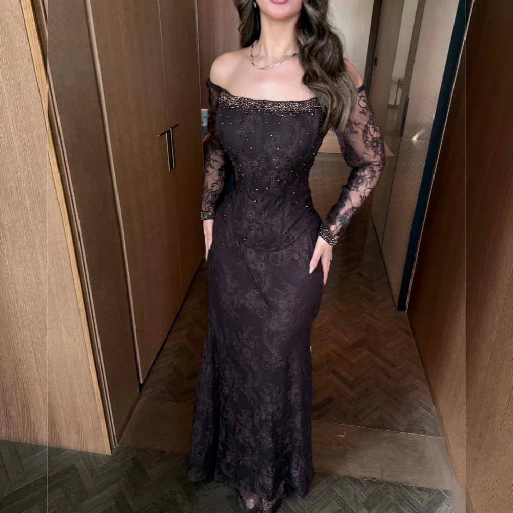 Customized Glitter Women's Evening Gowns Beading Off-the-shoulder Trumpet Long Dresses High Quality Party Dresses Classic Formal
Customized Glitter Women's Evening Gowns Beading Off-the-shoulder Trumpet Long Dresses High Quality Party Dresses Classic Formal
