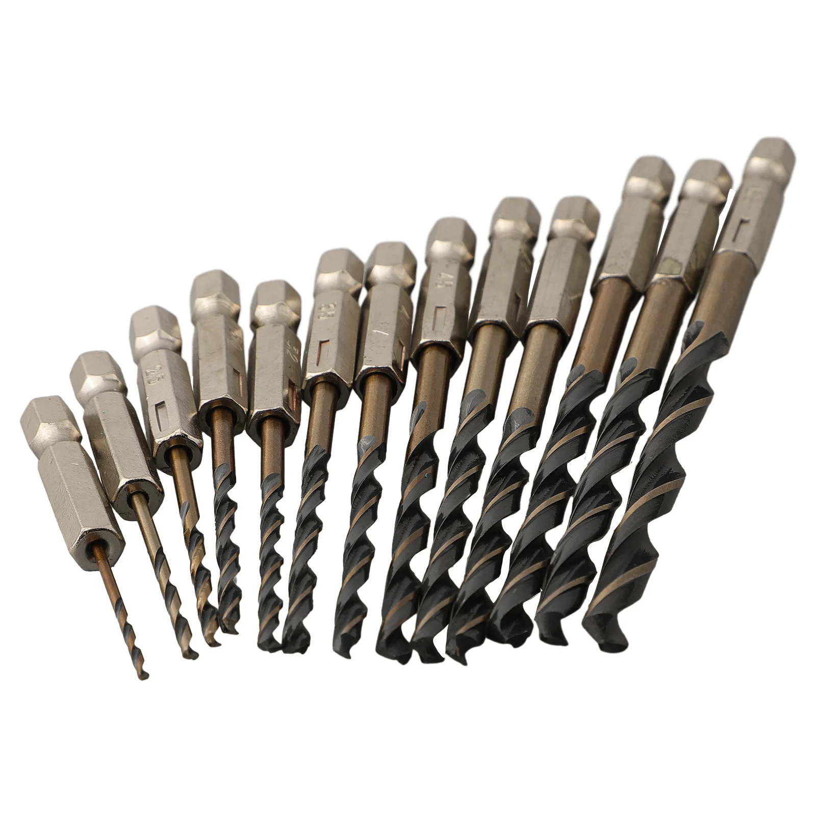 New High Quality Practical Drill Bit Drills 1/4 Hex Shank 13pcs Accessory 6.35mm Shank Adapter High Speed Steel
New High Quality Practical Drill Bit Drills 1/4 Hex Shank 13pcs Accessory 6.35mm Shank Adapter High Speed Steel