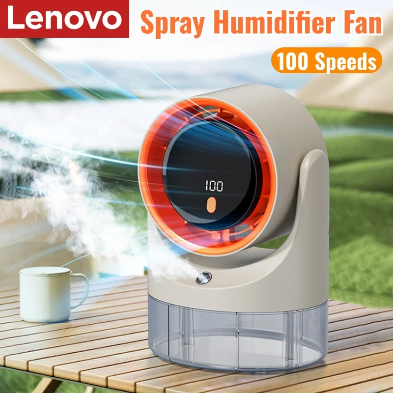 Lenovo 100 Speed Display Mist Spray Fan Desktop Fan with Humidifier USB Rechargeable Portable Cooling Fan Bedroom Office Travel
Lenovo 100 Speed Display Mist Spray Fan Desktop Fan with Humidifier USB Rechargeable Portable Cooling Fan Bedroom Office Travel