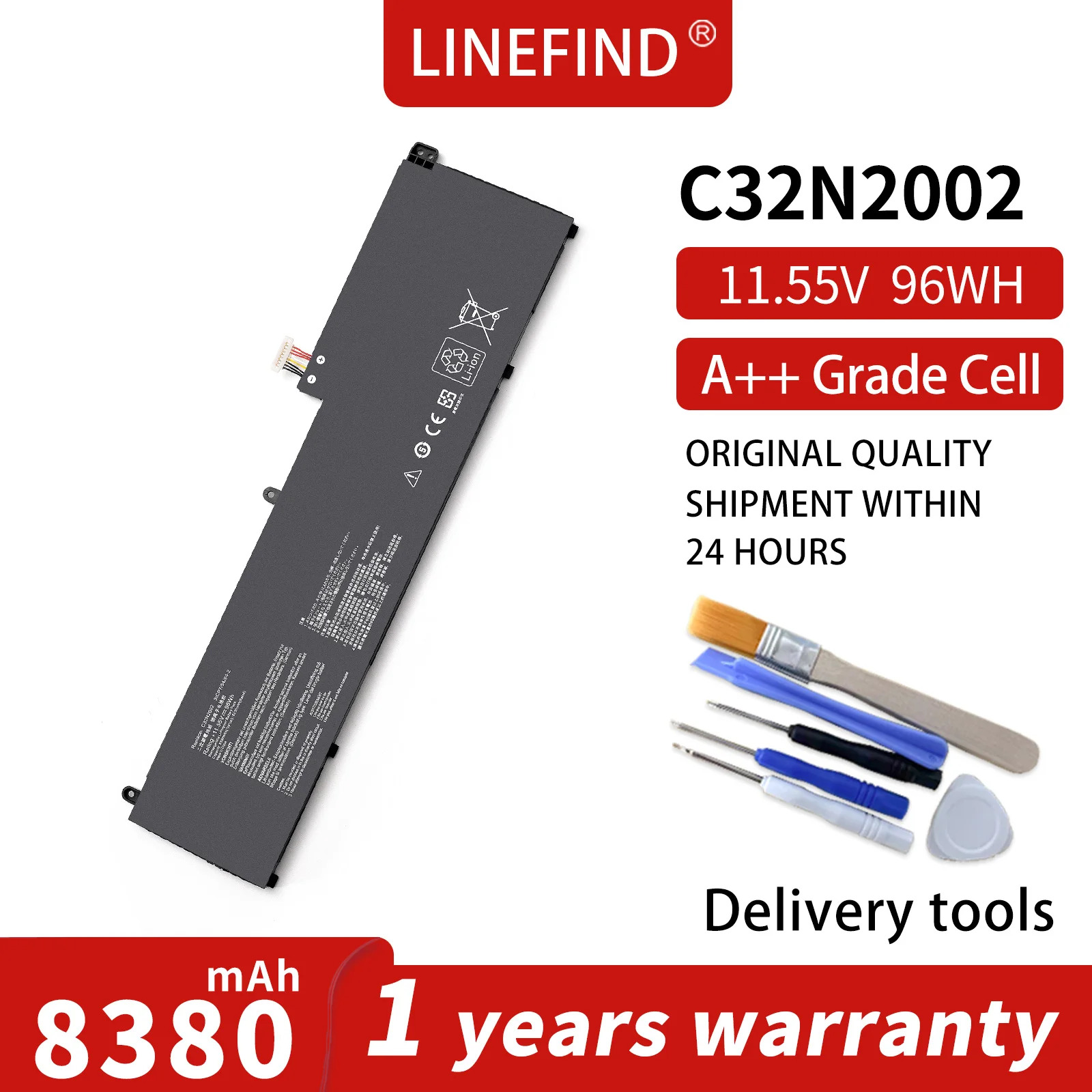 C32N2002 Laptop Battery For ASUS ZenBook Pro 15 OLED UM535 UM535Q UM535QE UM535QA UM535QH UX535 UX535L UX535LI 96WH
C32N2002 Laptop Battery For ASUS ZenBook Pro 15 OLED UM535 UM535Q UM535QE UM535QA UM535QH UX535 UX535L UX535LI 96WH