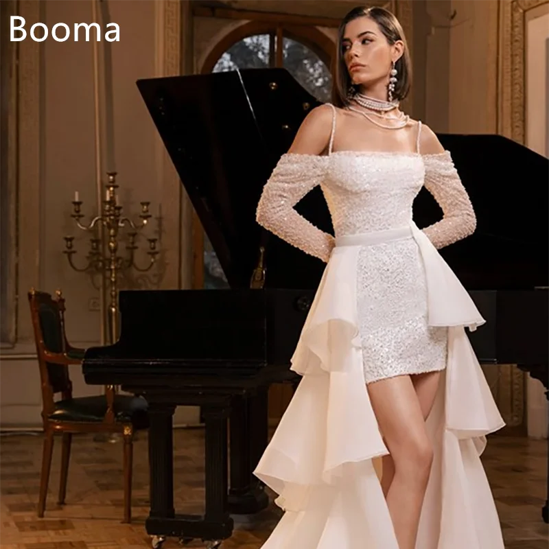 Booma A-Line Off The Shoulder Wedding Dresses Shiny Pleat High/Low Ivory Elegant Brides Gown Custom Made 2025
Booma A-Line Off The Shoulder Wedding Dresses Shiny Pleat High/Low Ivory Elegant Brides Gown Custom Made 2025