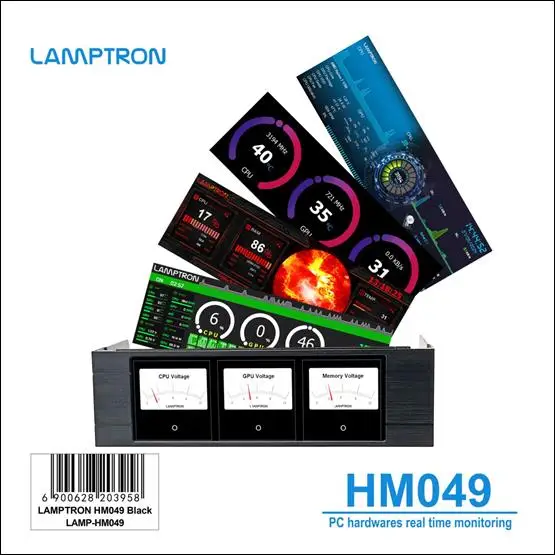 lamptron HM049 PC hardwares real time monitoring(CPU monitoring,GPU monitoring,HDD Monitoring,Fans and Network Monitoring)
lamptron HM049 PC hardwares real time monitoring(CPU monitoring,GPU monitoring,HDD Monitoring,Fans and Network Monitoring)
