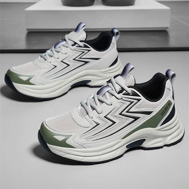 Men's Spring Fashion Sports Shoes Anti-Slip Running Casual Thick Bottom Heightening Dad Shoes Mesh Inner Breathable Low Top
Men's Spring Fashion Sports Shoes Anti-Slip Running Casual Thick Bottom Heightening Dad Shoes Mesh Inner Breathable Low Top