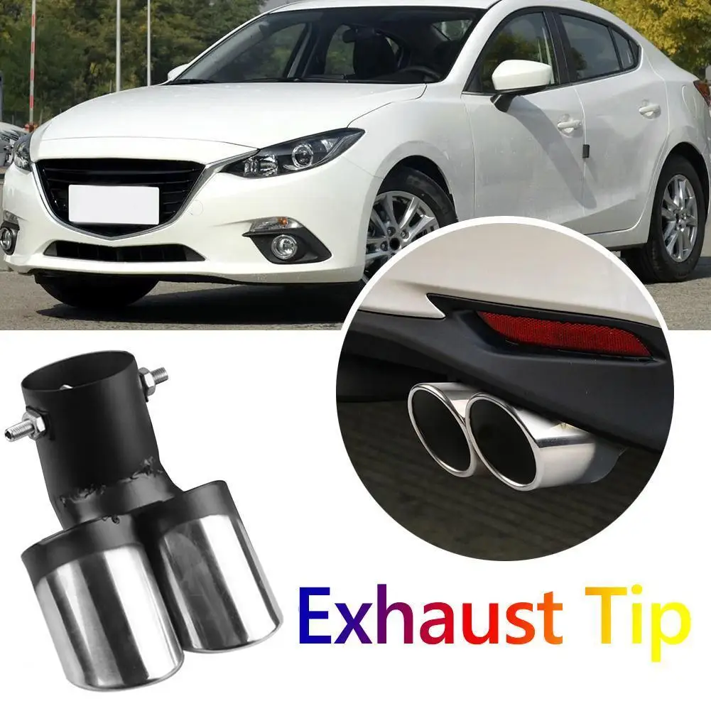 Car Exhaust Muffler Tip Stainless Steel Tail Pipe Muffler Dual Outlet Exhaust Tailpipe Tip Car Modification Parts
Car Exhaust Muffler Tip Stainless Steel Tail Pipe Muffler Dual Outlet Exhaust Tailpipe Tip Car Modification Parts