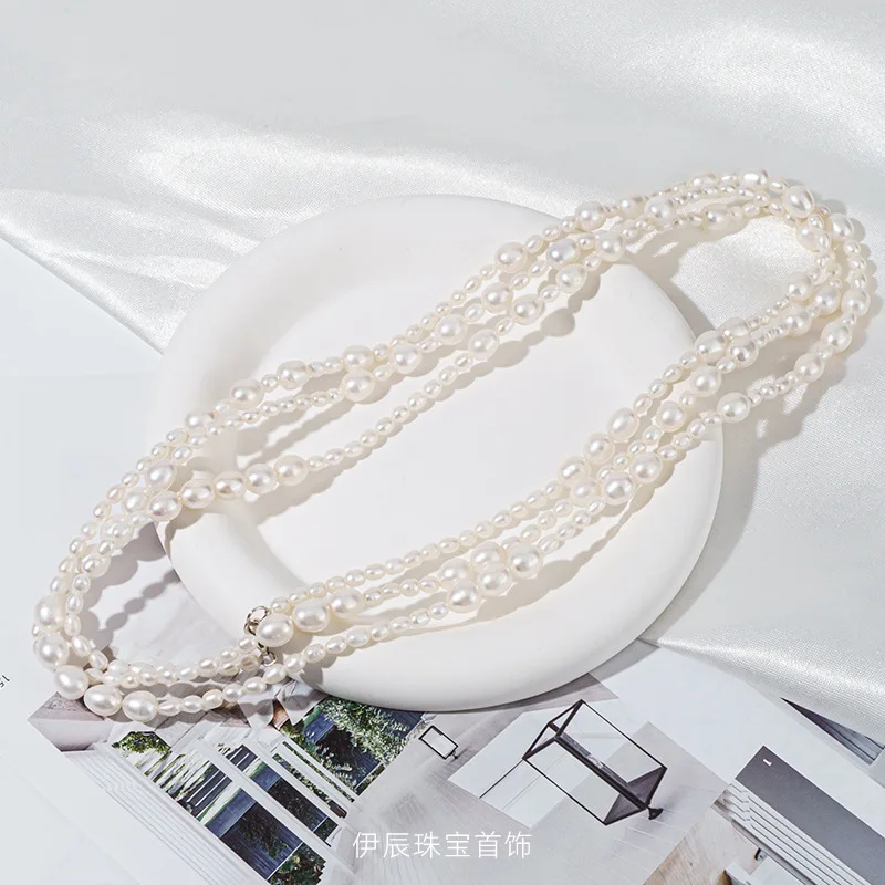 Rice-Shaped Freshwater Genuine Pearl Long Necklace 4-8Mm Slightly Flawed Sweater Chain
Rice-Shaped Freshwater Genuine Pearl Long Necklace 4-8Mm Slightly Flawed Sweater Chain