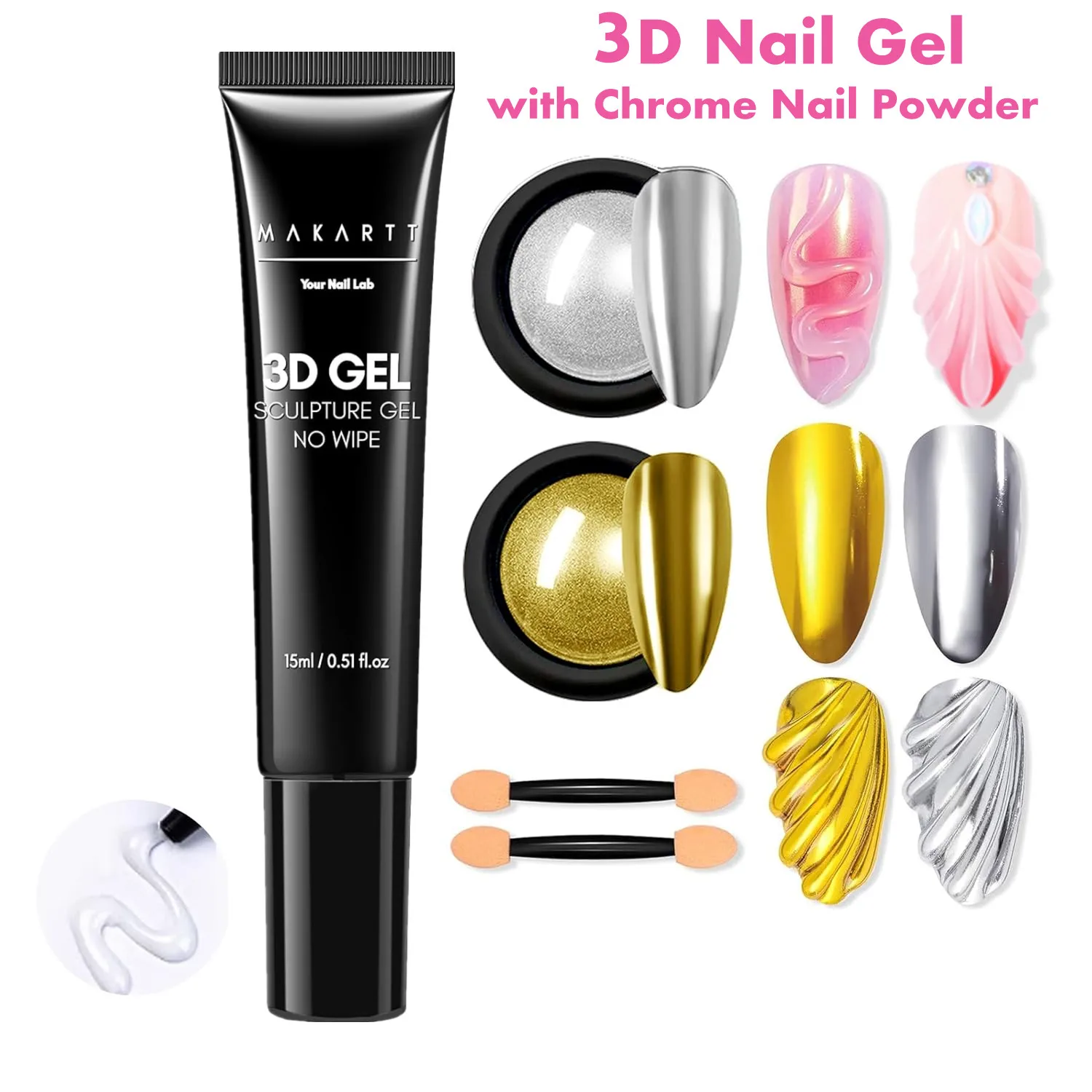 Makartt 15g 3D Sculpting Gel Nail Glue for Nail Designs and DIY Nail Art - Clear Gel Polish for Drawing, Molding, Sculpture
Makartt 15g 3D Sculpting Gel Nail Glue for Nail Designs and DIY Nail Art - Clear Gel Polish for Drawing, Molding, Sculpture