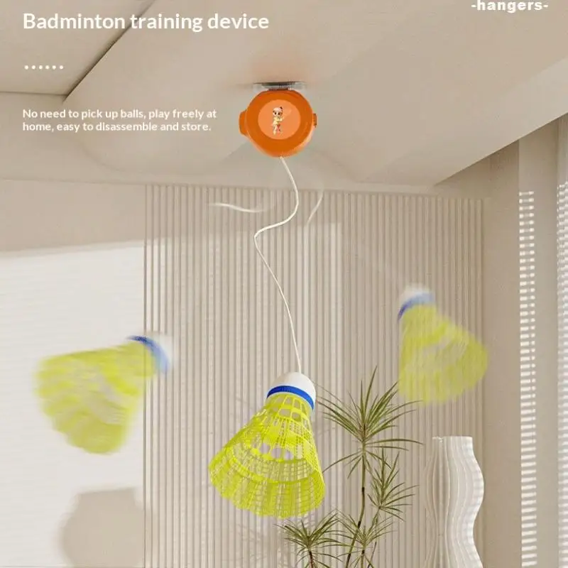 New Automatic Retractable Badminton Trainer Solo Practice Rebounder With Adjustable Speed All Skill Levels Home Office Practice