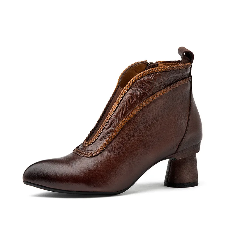 High-quality Retro Nostalgic Style Cowhide Women's Shoes All Genuine Leather Women's Boots Ankle Boots
High-quality Retro Nostalgic Style Cowhide Women's Shoes All Genuine Leather Women's Boots Ankle Boots