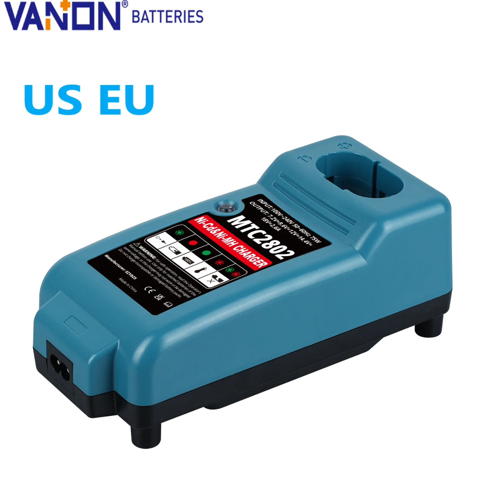 DC1804T Зарядное устройство PA18 DC1822 7,2 В-18 В NI-CD и NI-MH Зарядное устройство для электроинструмента Замена зарядного устройства Makita
DC1804T Зарядное устройство PA18 DC1822 7,2 В-18 В NI-CD и NI-MH Зарядное устройство для электроинструмента Замена зарядного устройства Makita