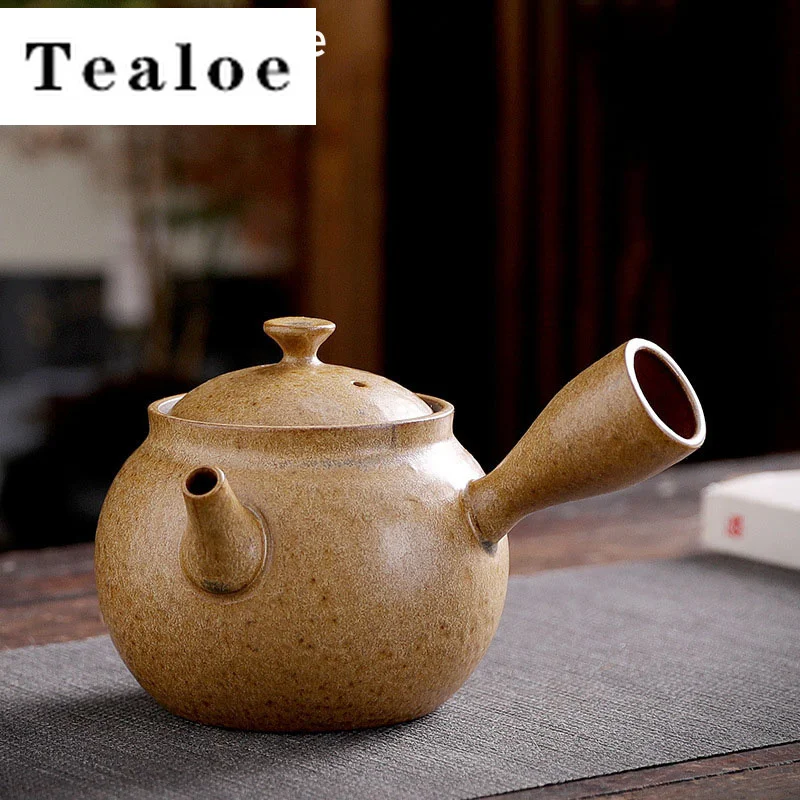 350ml Japanese Style Coarse Pottery Teakettle Long Handle Teapot Handmade Retro Large Capacity Tea Cup Kung Fu Tea Teaware
350ml Japanese Style Coarse Pottery Teakettle Long Handle Teapot Handmade Retro Large Capacity Tea Cup Kung Fu Tea Teaware