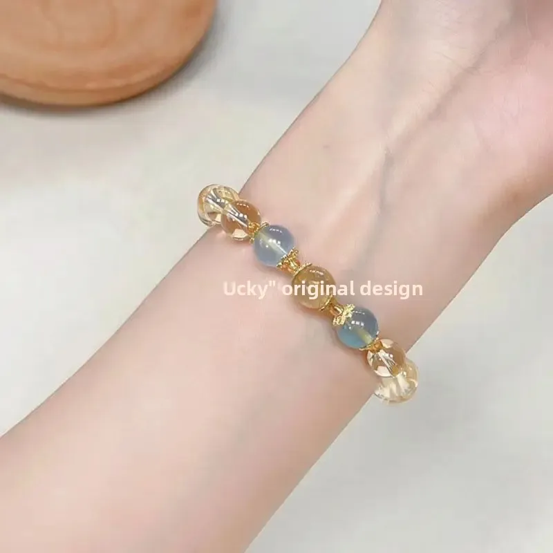 Financial Resources Into The Yellow Crystal Giant Fortune Golden Crystal Bracelet Female Aquamarine HandString Lucky Couple Gift
Financial Resources Into The Yellow Crystal Giant Fortune Golden Crystal Bracelet Female Aquamarine HandString Lucky Couple Gift