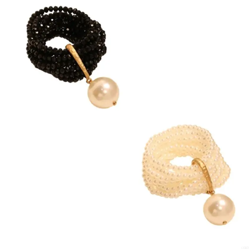 CORD Versatile Artificial Crystal/Pearls Resin Bracelet Colorful Beads Pendant Bangle
CORD Versatile Artificial Crystal/Pearls Resin Bracelet Colorful Beads Pendant Bangle
