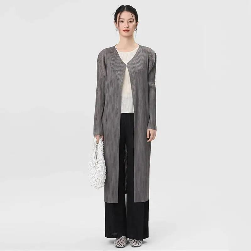Cardigan Women's Pleated Long Coat Spring Autumn Fashion Mid-Length Long-Sleeve Cardigan Trench Coat 2026 New 28UGS
Cardigan Women's Pleated Long Coat Spring Autumn Fashion Mid-Length Long-Sleeve Cardigan Trench Coat 2026 New 28UGS