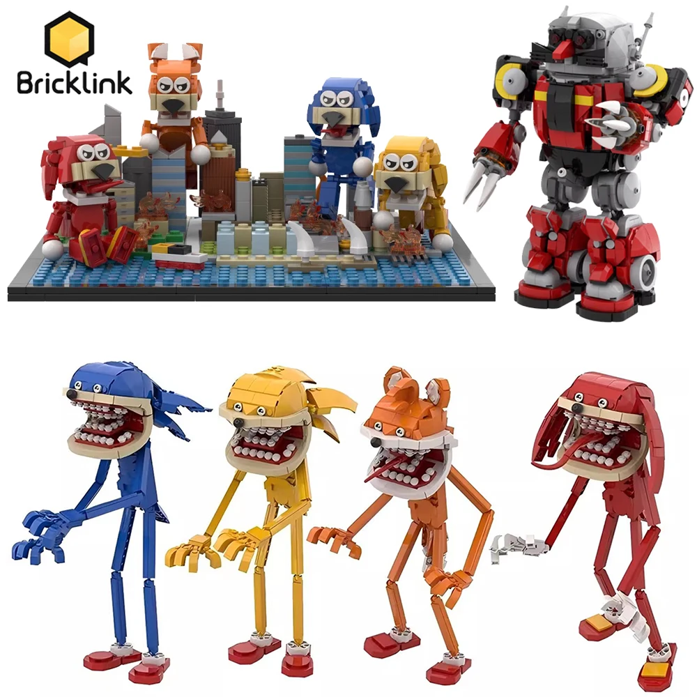 Bricklink MOC Anime Character Scary Blue Hedgehog Action Figures Sets and Death Egg Robot Building Blocks Toys Halloween Gift
Bricklink MOC Anime Character Scary Blue Hedgehog Action Figures Sets and Death Egg Robot Building Blocks Toys Halloween Gift