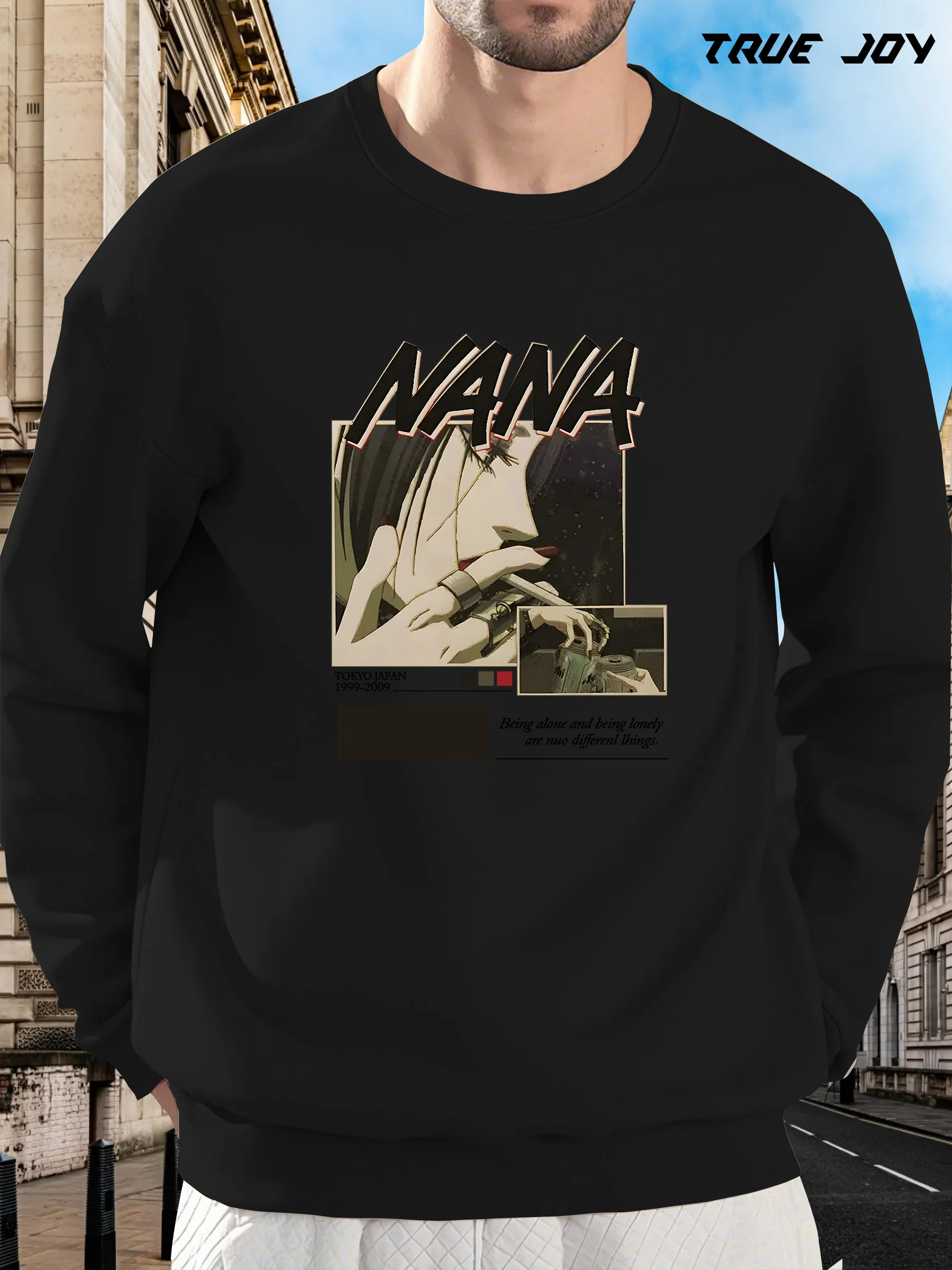 Мужская толстовка с рисунком аниме — черный пуловер японской манги с NANA — свободная повседневная рубашка с длинным рукавом для
Мужская толстовка с рисунком аниме — черный пуловер японской манги с NANA — свободная повседневная рубашка с длинным рукавом для