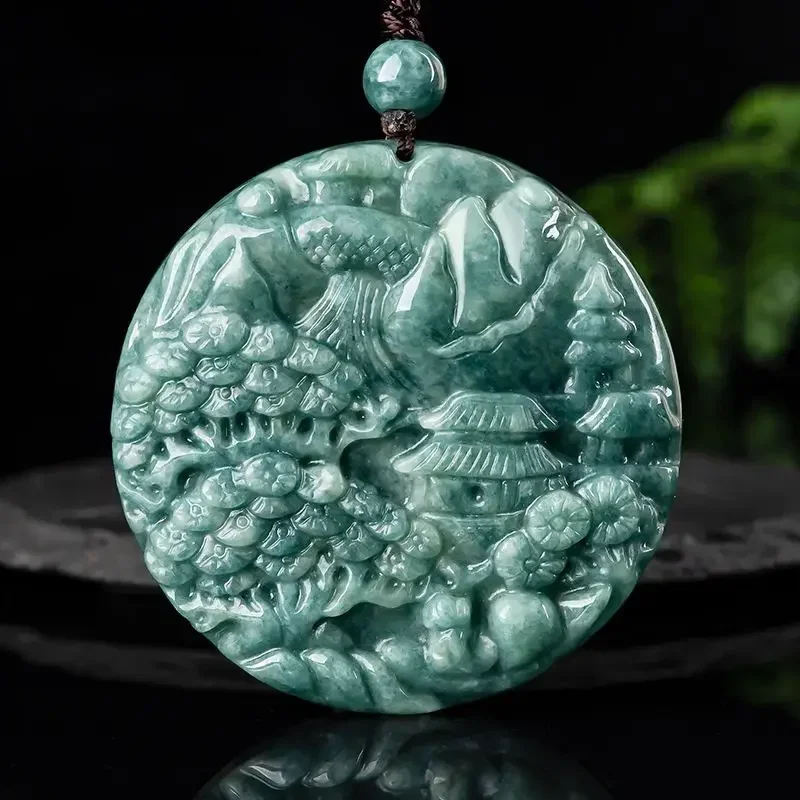 100% Natural A-grade Jadeite Jade Pendant Mountain and Water Brand Men's and Women's Necklace Jewelry Free Shippping Items
100% Natural A-grade Jadeite Jade Pendant Mountain and Water Brand Men's and Women's Necklace Jewelry Free Shippping Items