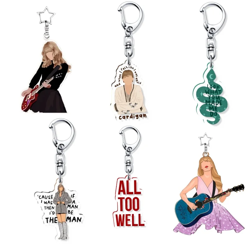 Popular American Singer Acrylic Keychain for Accessories Girls Bag Pendant Key Chain Ring Keychains Jewelry Creative Fans Gifts
Popular American Singer Acrylic Keychain for Accessories Girls Bag Pendant Key Chain Ring Keychains Jewelry Creative Fans Gifts