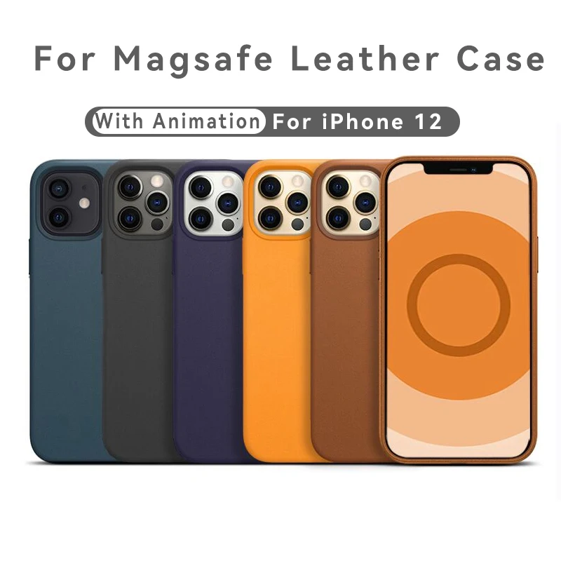 Original Apple Magnetic Animation Leather Case Magsafe for iPhone 12 Pro Max 12Mini Case with Wireless Charging
Original Apple Magnetic Animation Leather Case Magsafe for iPhone 12 Pro Max 12Mini Case with Wireless Charging