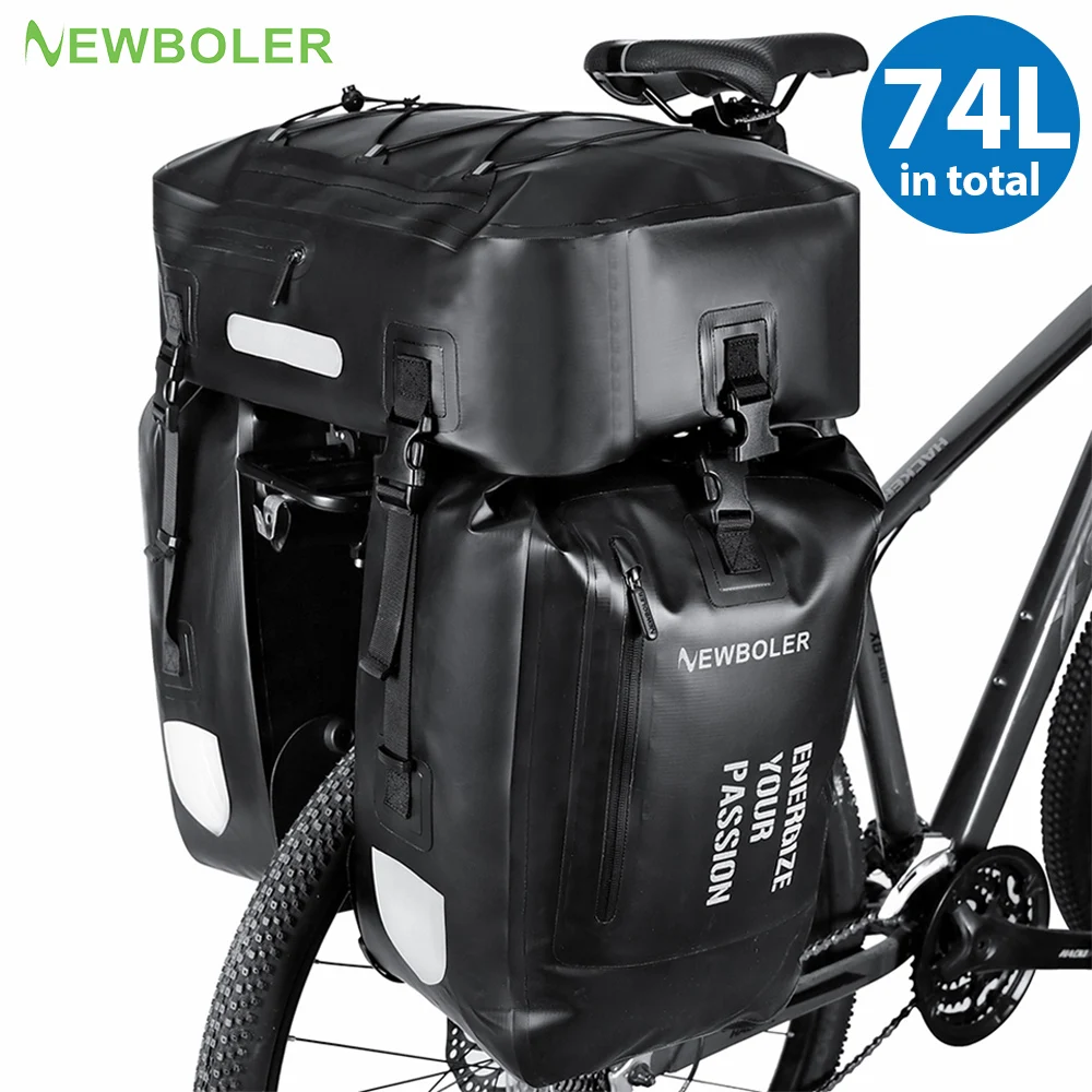 NEWBOLER 74L Large Capacity Bicycle Bag 3 in 1 Bike Bag Waterproof Cycling Bag Bike Rear Seat Rack Bag Bicycle Luggage Bag
NEWBOLER 74L Large Capacity Bicycle Bag 3 in 1 Bike Bag Waterproof Cycling Bag Bike Rear Seat Rack Bag Bicycle Luggage Bag