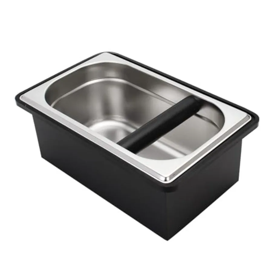 DIBTSA Espresso Knock BoxStainless Steel Coffee Pucks Container with Steel Holder and Noise Reduction Rubber Ring 10.94 x 6.88
DIBTSA Espresso Knock BoxStainless Steel Coffee Pucks Container with Steel Holder and Noise Reduction Rubber Ring 10.94 x 6.88