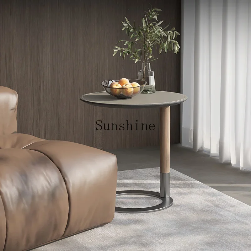 Italian minimalist sofa round saddle leather light luxury coffee table small coffee table
Italian minimalist sofa round saddle leather light luxury coffee table small coffee table